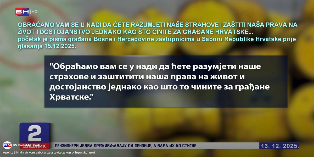 Vijesti BN-obraćanje građana BiH Plenkoviću