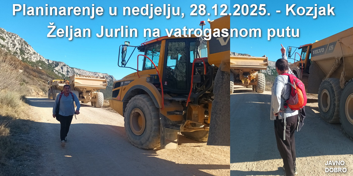 Željan Jurlin, Kaštela - Kozjak, Planinarenje nedjeljom po vatrogasnom putu 28.12.2025.