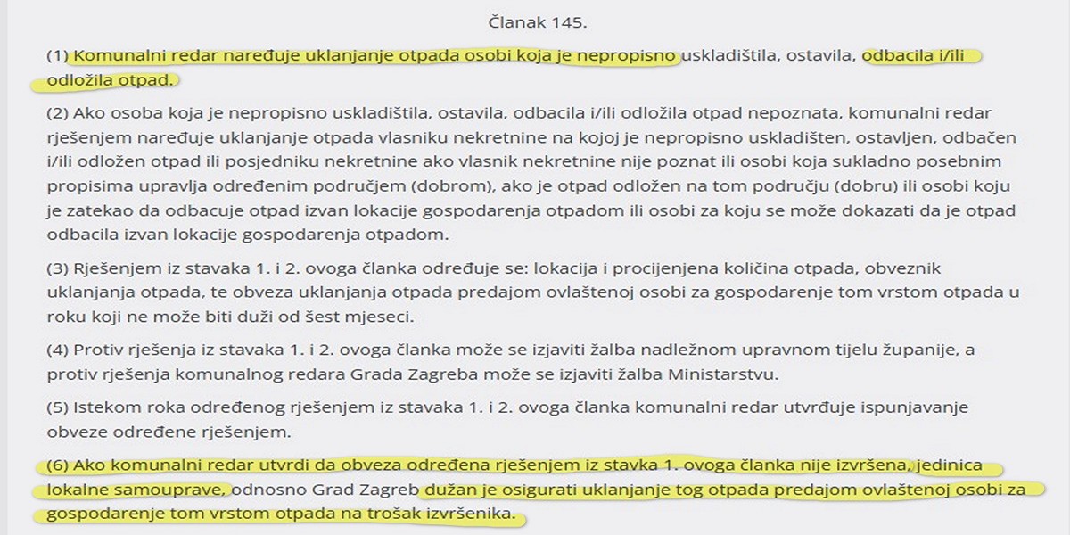 ZoGO-Č145-Kome se nalaže za uklanjanje? Poznatom odlagatelju, tvrtci SAN-GRA!